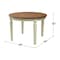 International Concepts Round 44 in Round Top Dining Table with 4 Ladderback Chairs, Hickory/Shell, 44 in W, 44 in L, Wood K79-144R-C57-4 - alternate 2